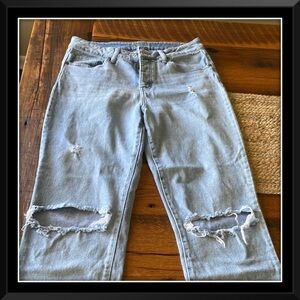 Rewash Light Blue Distressed High Rise Jeans
